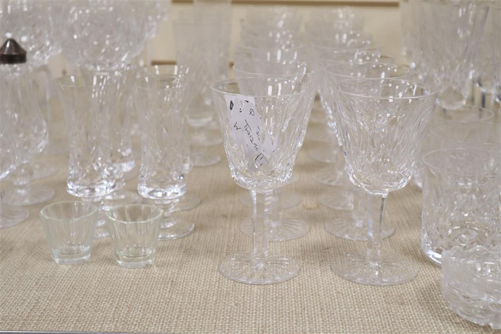 A part suite of Waterford table glassware